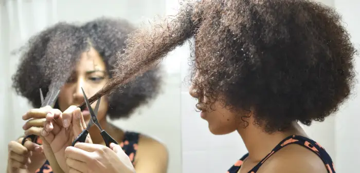 trimming curly hair yourself
