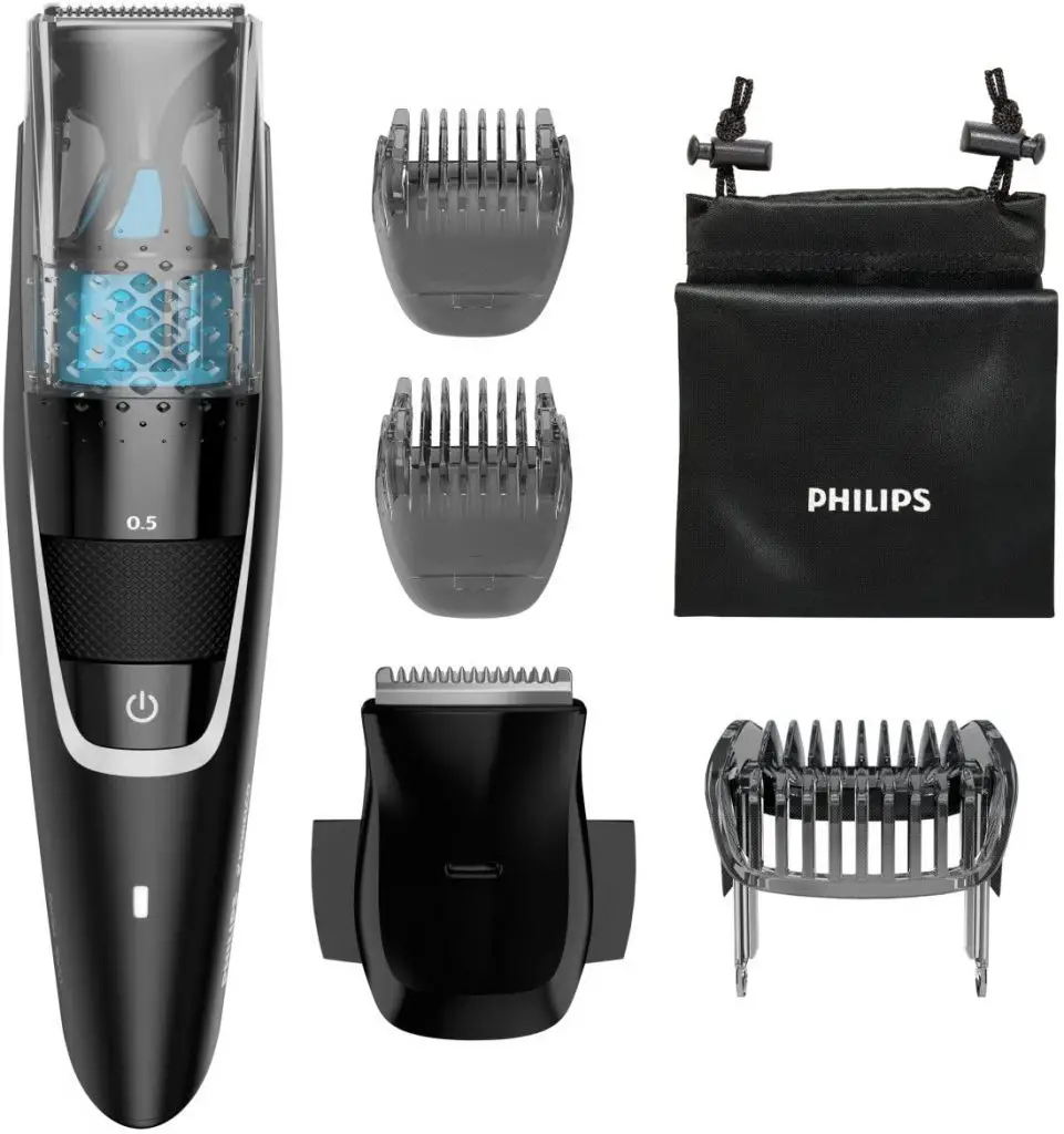 beard trimmer that collects hair